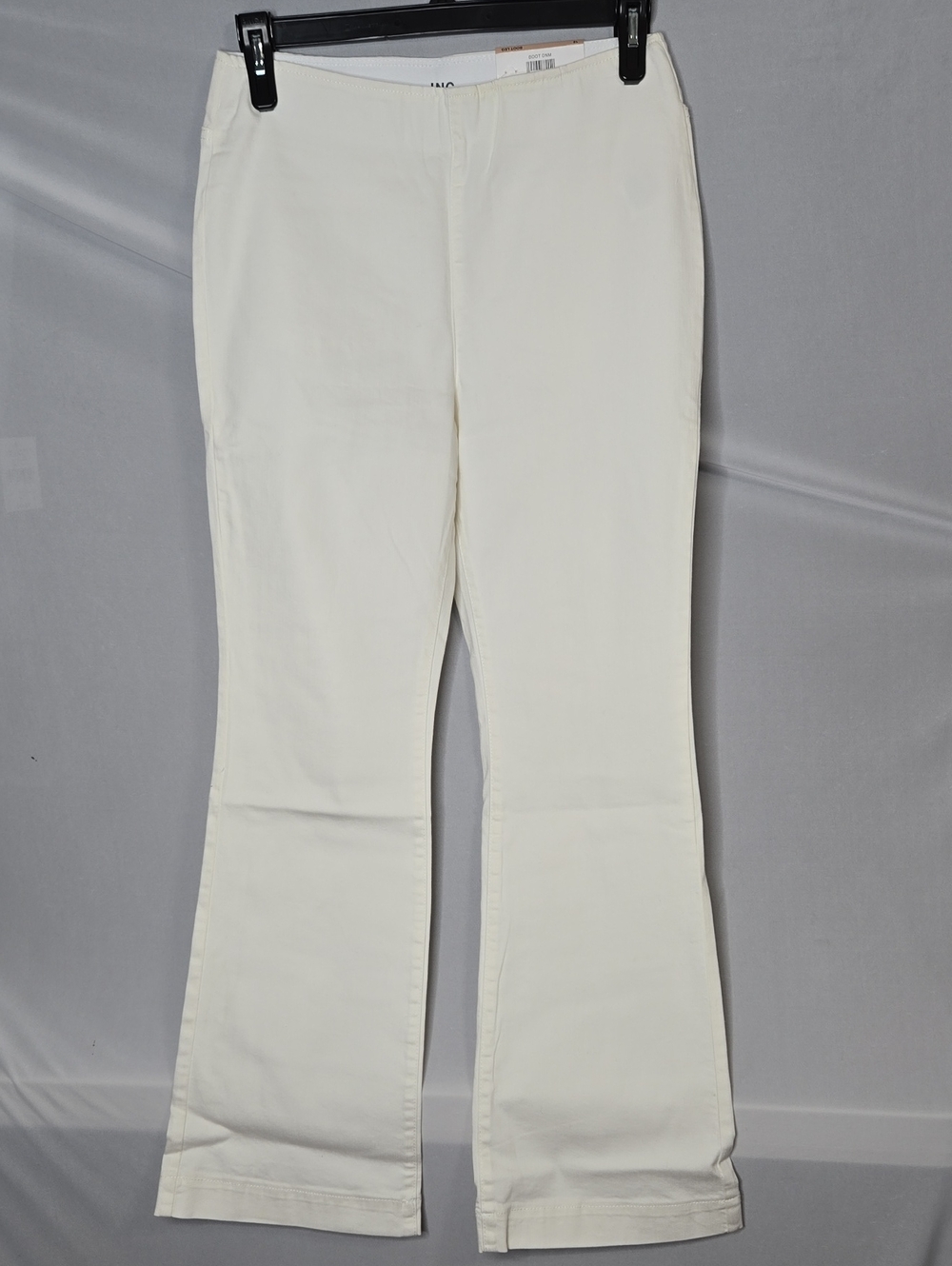 INC International Concepts Bright White Boot Leg Regular High Rise 12 NWImperfec